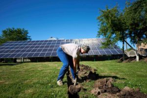 Ground mounted solar panels