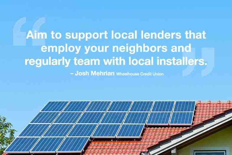 Do banks give loans for solar panels?