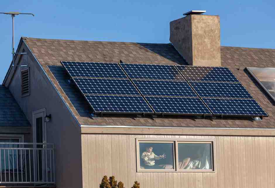 Residential solar panel installation