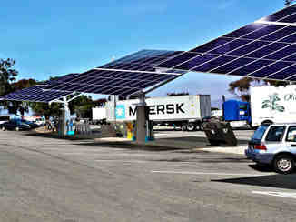 What company makes solar powered EV charging stations?