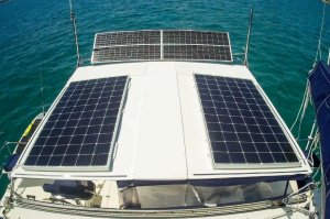 Marine solar panel installation