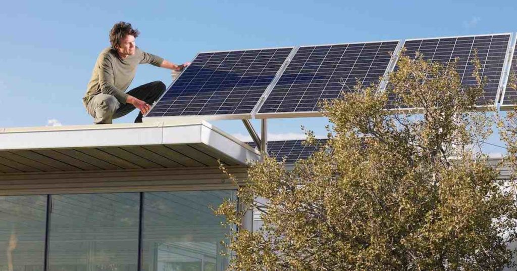 Residential solar power installation